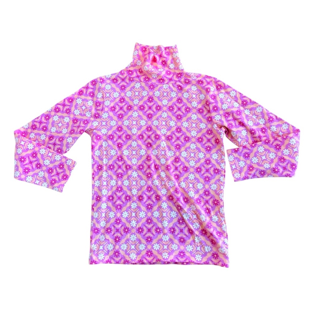 Bisby Retro Print Turtleneck